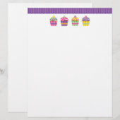 Heart 'N Pattern Cupcake Letterhead (Voorkant / Achterkant)