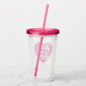 Heart Nah Im Good Anti-Valentijnsdag Single Aware Acryl Drinkbeker (Achterkant)