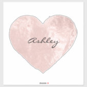 Heart Name Roos Gold Girly Bridal Sweet 16th Sticker (Vel)