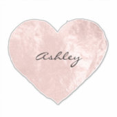 Heart Name Roos Gold Girly Bridal Sweet 16th Sticker (Voorkant)