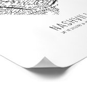 Heart Nashville City Map (Verenigde Staten) Poster (Hoek)