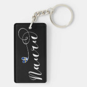 Heart Nauru Flag, I Love Nauru, Republic of Nauru Sleutelhanger (achterkant)