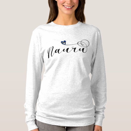 Heart Nauru Flag, I Love Nauru, Republic of Nauru T-shirt (Voorkant)