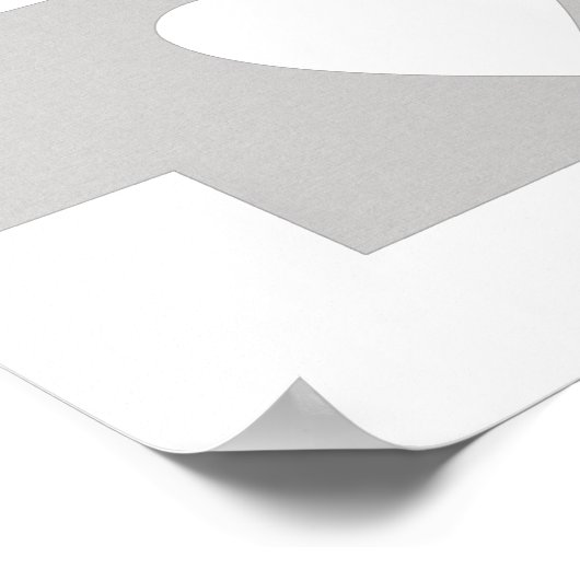 Heart Nebraska staatssilhouette Poster (Hoek)