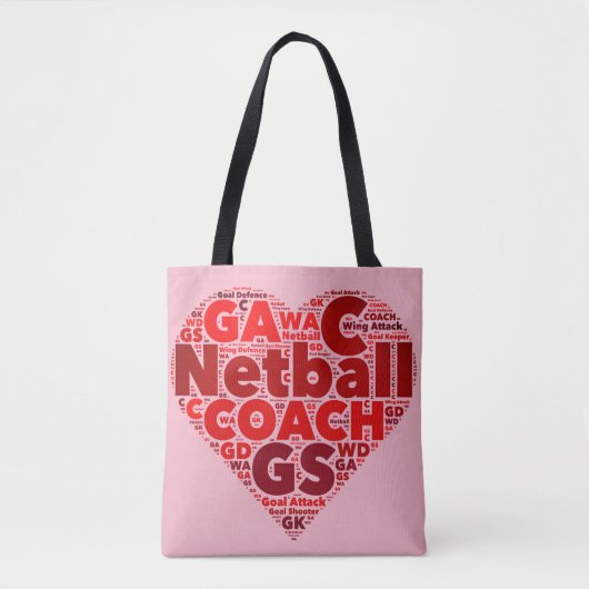 Heart Netball ThMED Coach Canvas tas (Voorkant)