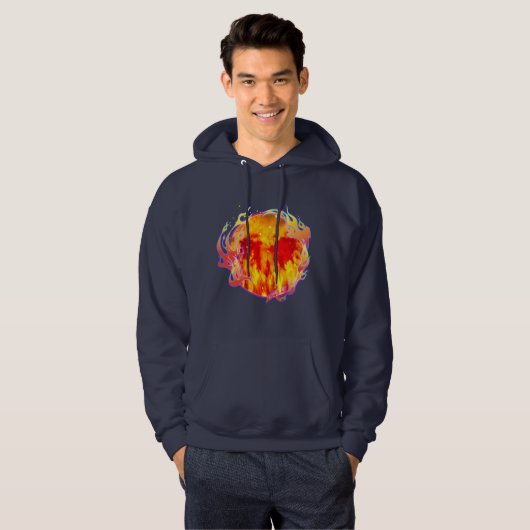 HEART NEVER ENDING FIRE HOODIE (Voorkant volledig)