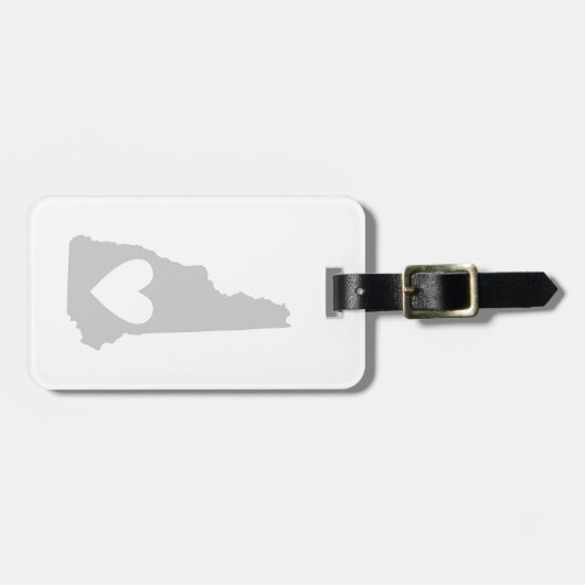 Heart New Hampshire staatssilhouette Bagagelabel (Voorkant horizontaal)