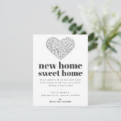 Heart New Home | Kaart voor bewegende aankondiging (Staand voorkant)