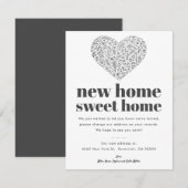 Heart New Home | Kaart voor bewegende aankondiging (Voorkant / Achterkant)