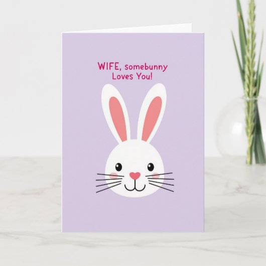 Heart Nose Animal Wife Card Kaart (Voorkant)