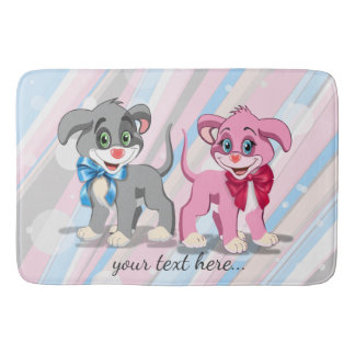 Heart Nose Puppies Cartoon Badmat