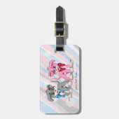 Heart Nose Puppies Cartoon Bagagelabel (Voorkant verticaal)