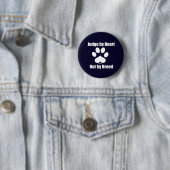 Heart not Breed - Navy Ronde Button 5,7 Cm (In situ)