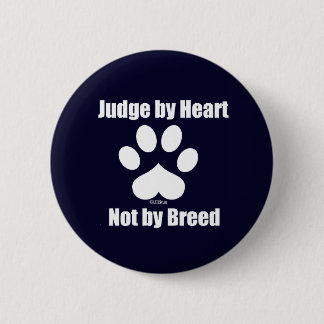 Heart not Breed - Navy Ronde Button 5,7 Cm