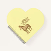 Heart notebook with motivational text and horse notitieboek (Voorkant)
