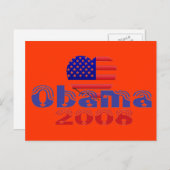 'Heart' Obama 2008 Briefkaart (Voorkant / Achterkant)