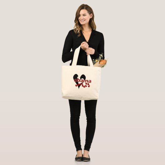 Heart Obama Grote Tote Bag (Voorkant (model))