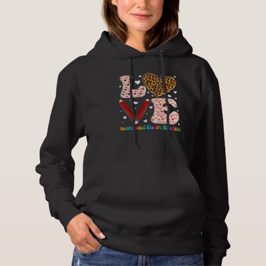 Heart Occupational Therapy Assistant Leopard Valen Hoodie (Voorkant)