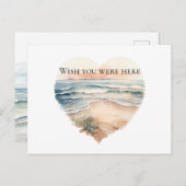 Heart Ocean Beach Briefkaart (Voorkant / Achterkant)