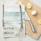 Heart Ocean Beach Theedoek (Quarter Fold)