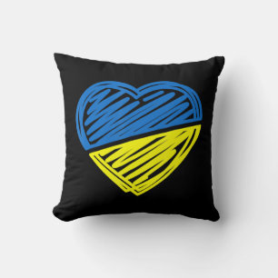 Heart Oekraïne Ik sta voor Oekraïense vlag Kussen
