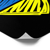 Heart Oekraïne Ik sta voor Oekraïense vlag Poster (Hoek)