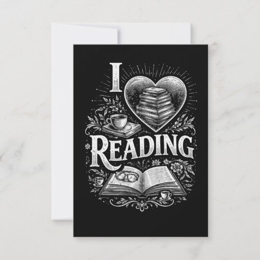 Heart of a Book Lover Bedankkaart (Voorkant)