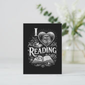 Heart of a Book Lover Briefkaart (Staand voorkant)
