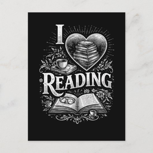 Heart of a Book Lover Briefkaart (Voorkant)