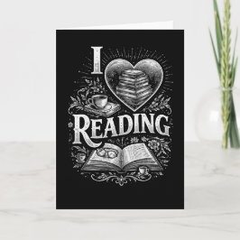 Heart of a Book Lover Feestdagen Kaart