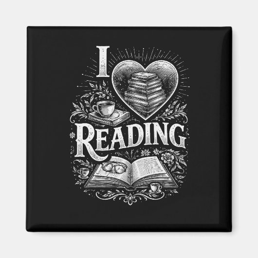 Heart of a Book Lover Magneet (Voorkant)