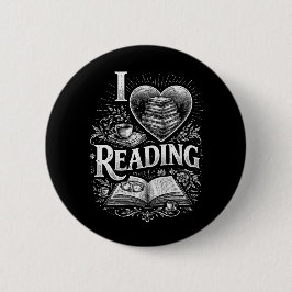 Heart of a Book Lover Ronde Button 5,7 Cm
