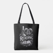 Heart of a Book Lover Tote Bag (Achterkant)