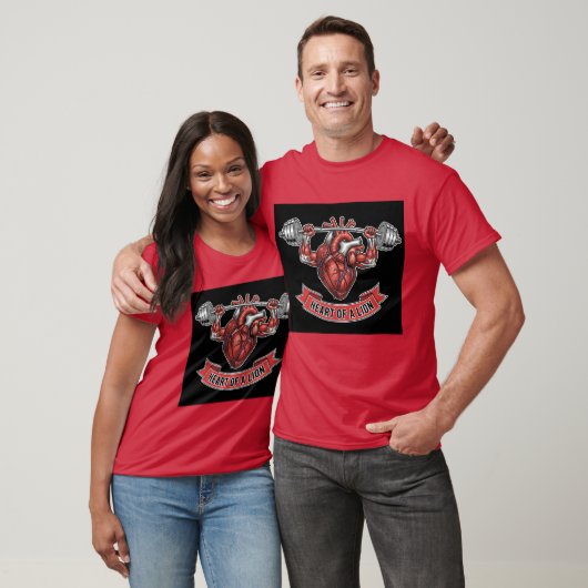 Heart of a Lion - Anatomical Heart Weightlifting T-shirt (Unisex)