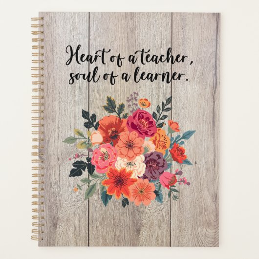 Heart of A Teacher Soul of A Learner Planner (Voorkant)
