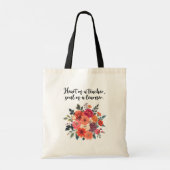 Heart of A Teacher Soul of A Learner Tote Bag (Achterkant)