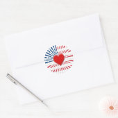 Heart of America Ronde Sticker (Envelop)