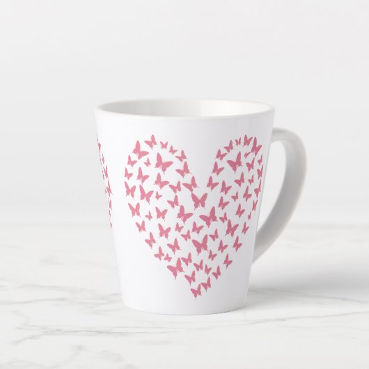 Heart of Capricious Butterflies Latte Mok (Rechterhoek)