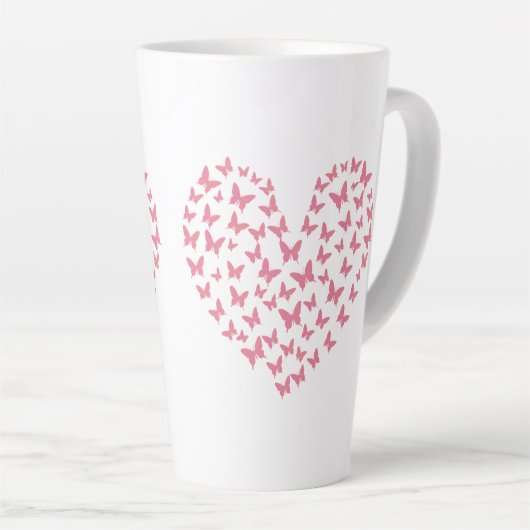 Heart of Capricious Butterflies Latte Mok (Rechterhoek)