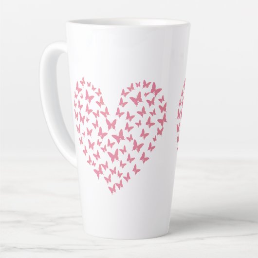 Heart of Capricious Butterflies Latte Mok (Linkerhoek)