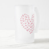 Heart of Capricious Butterflies Matglas Bierpul (Voorkant rechts)