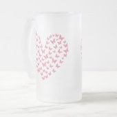 Heart of Capricious Butterflies Matglas Bierpul (Voorkant links)