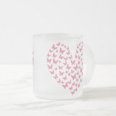 Heart of Capricious Butterflies Matglas Koffiemok (Voorkant rechts)