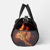 Heart of Fire Blazing Flames Fotografisch Zwart Plunjezak (Rechts)