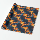 Heart of Flames Fire & Skies Cadeaupapier (Uitgerold)