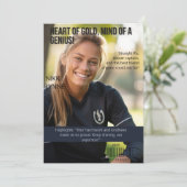 Heart of Gold, Mind of a Genius eerbetoon voor stu Feestdagenkaart (Staand voorkant)