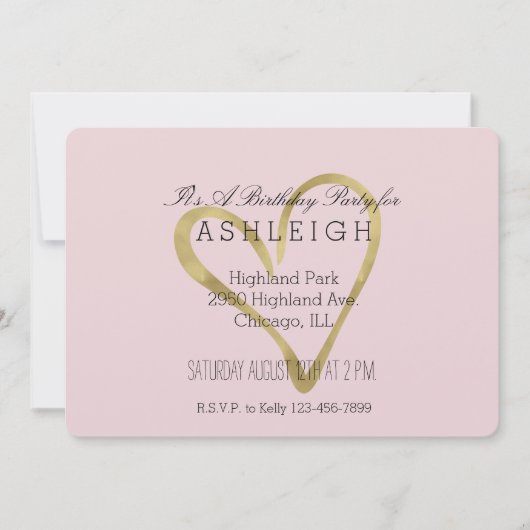 Heart of Gold verjaardag Kaart (Voorkant)