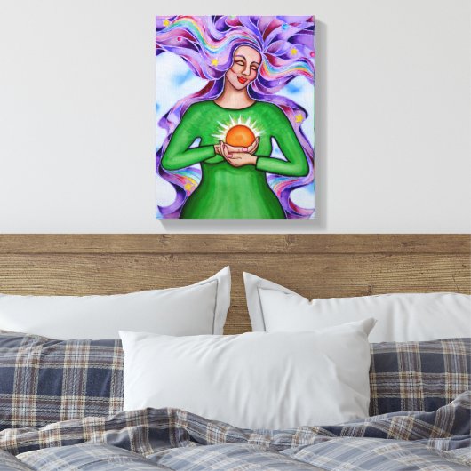 Heart of Healing 3 van Rita Loyd Canvas Afdruk (Insitu (Slaapkamer))