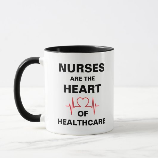 Heart of Healthcare Nurse Coffee Mok (Links)