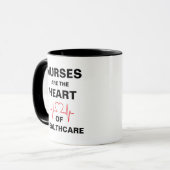 Heart of Healthcare Nurse Coffee Mok (Voorkant links)